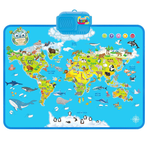 Interactive Talking World Animal Map for Kids Educational Touch Toy 2