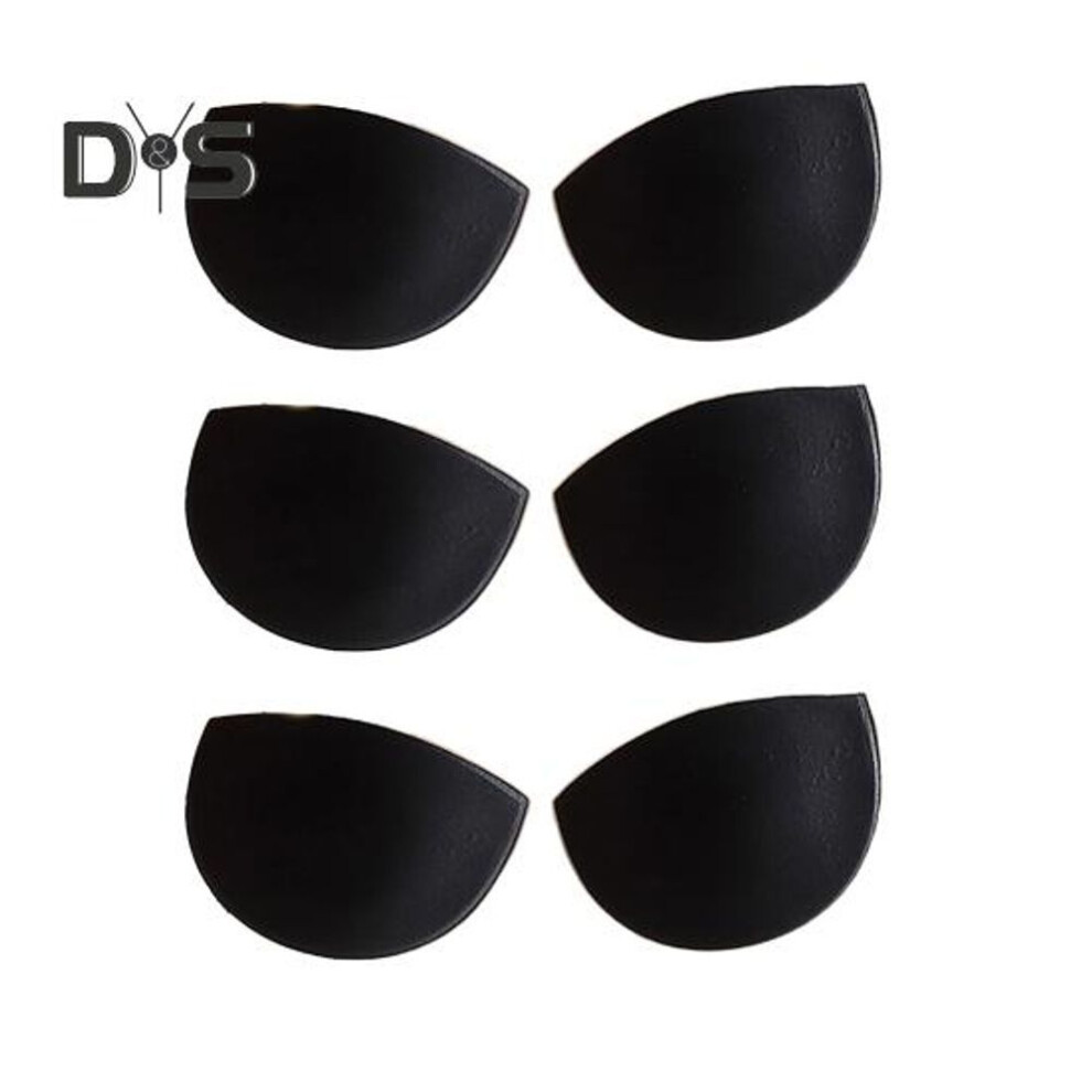 (black) 3 Pairs Bra Mat Sweat-proof Anti-slip Invisible Thin Breathable Thickened Breast Support Nipple Covers Strapless Bra Women Breast Petals for