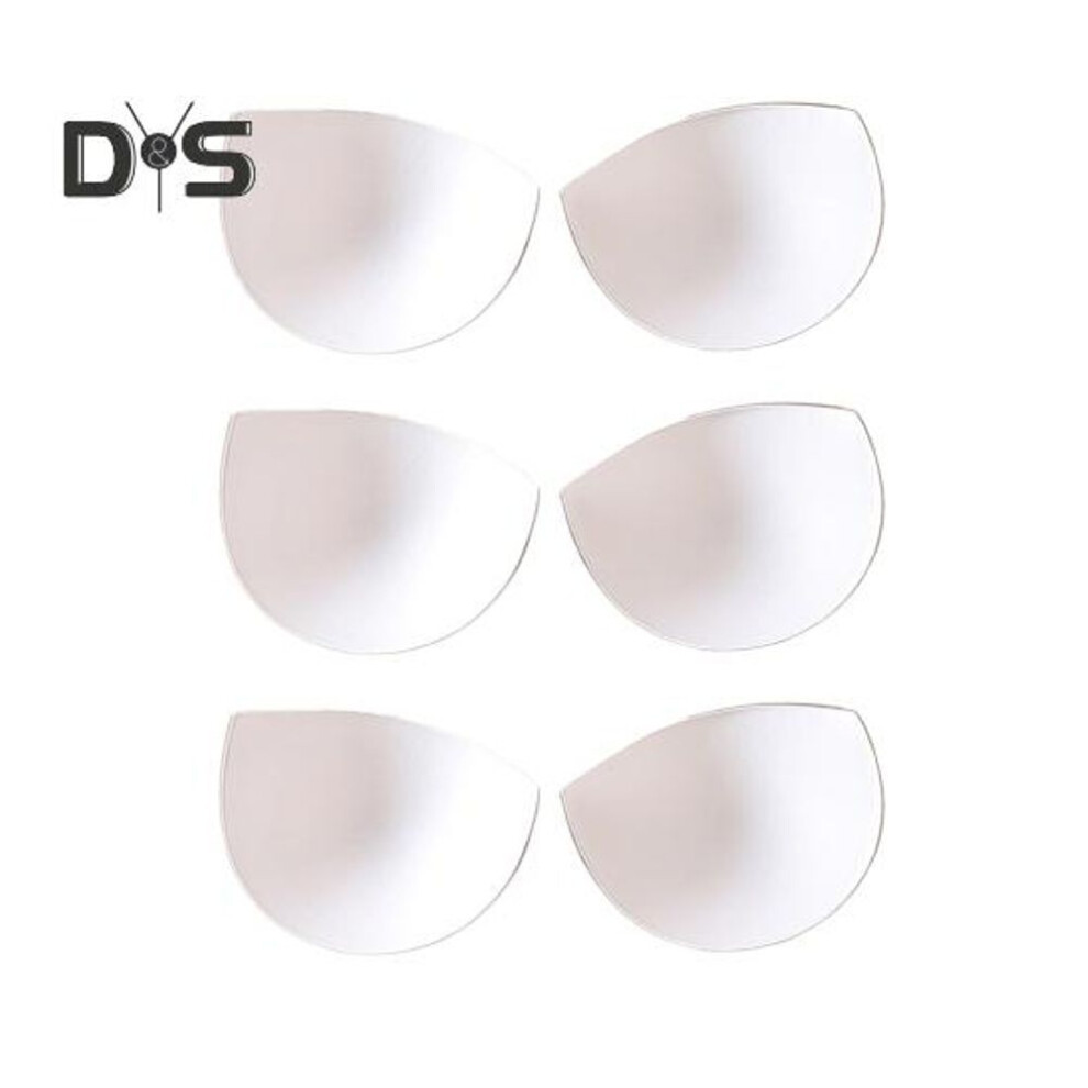 (white) 3 Pairs Bra Mat Sweat-proof Anti-slip Invisible Thin Breathable Thickened Breast Support Nipple Covers Strapless Bra Women Breast Petals for
