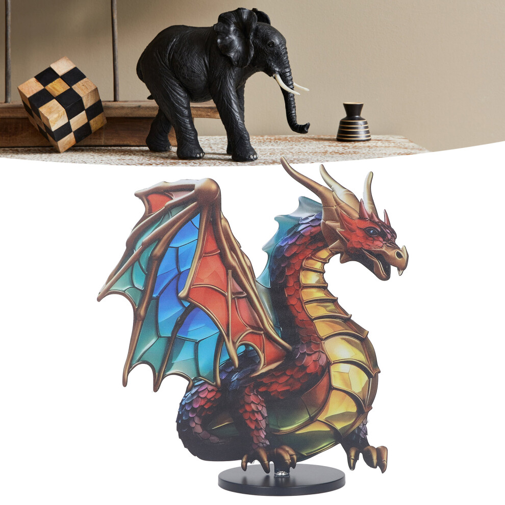 Metal Dragon Shaped Desktop Figurine Ornament Office Exquisite Dragon Statue Home Decoration Craft