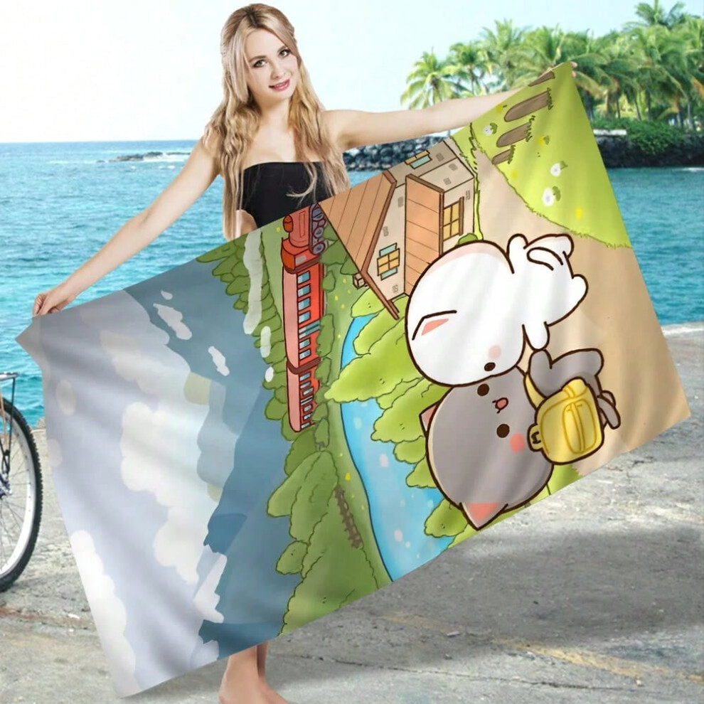 (z3, Cotton 76x182cm) BuBu And DuDu Microfiber Beach Towel Absorbent Quick Dry Soft Yoga Swimming Resort Mountain Climbing Towel-image-OPC-PHC8WVF-NEW