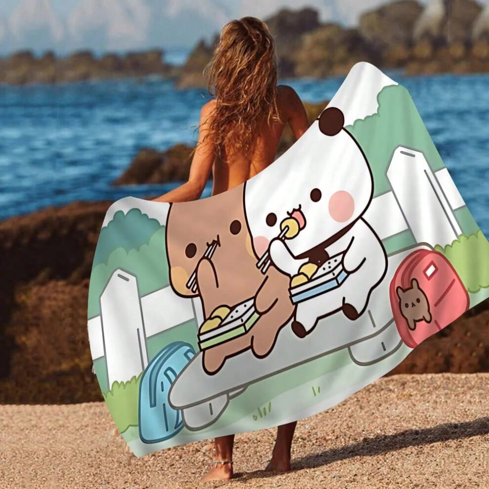 (z1, Polyester 70x150cm) Bubu And Dudu Beach Towel Cartoon Cute Summer Kids Large Bath Pool Beach Towel Microfiber Absorbent For Swimming Travel-image-OPC-PHC8XJD-NEW