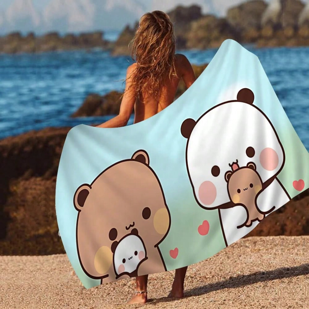 (z14, Polyester 80x160cm) Bubu And Dudu Beach Towel Cartoon Cute Summer Kids Large Bath Pool Beach Towel Microfiber Absorbent For Swimming Travel-image-OPC-PHC8XHT-NEW