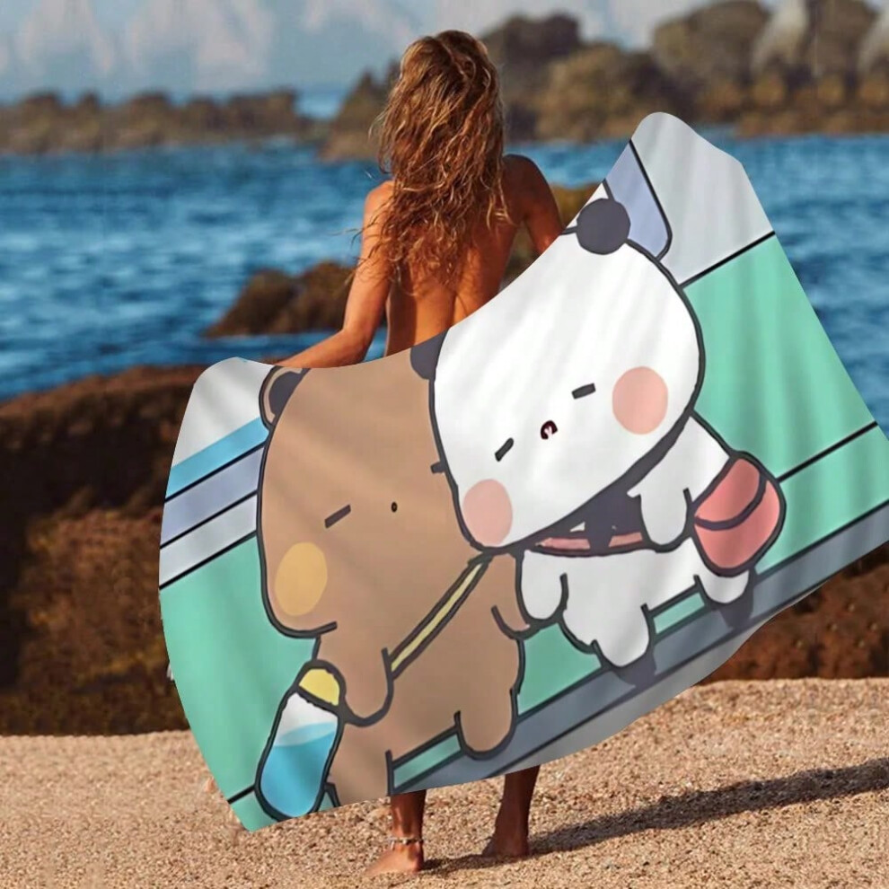 (z2, Polyester 80x160cm) Bubu And Dudu Beach Towel Cartoon Cute Summer Kids Large Bath Pool Beach Towel Microfiber Absorbent For Swimming Travel-image-OPC-PHC8XJ2-NEW