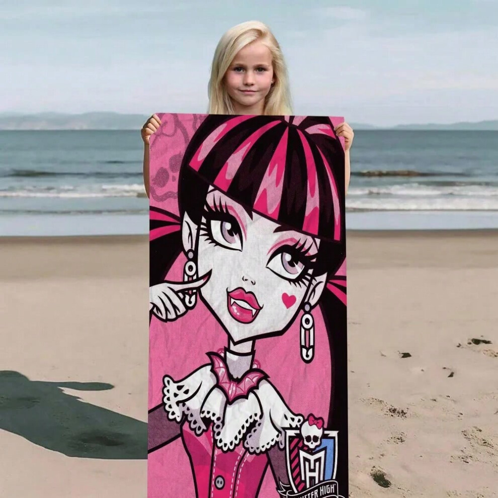 (HJJ4-02503300401153, 80X130cm(31X51in)) M-Monster Cartoon High Beach Towel Cartoon Cute Summer Kid Large Bath Pool Beach Towel Microfiber Absorbent F-image-OPC-PHC8XQY-NEW