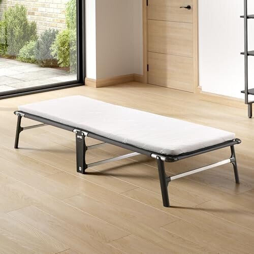 Jay-Be Folding Bed with Comfort Mattress - Single, Black 1