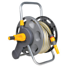 HOZELOCK - Hose Reel 50m 2in1 : Hose Reel (50m Max Capacity), Free-standing or Wall-mounted, with Lightweight, Robust Main Body for Durability and
