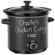 Russell Hobbs Chalkboard 3.5L Electric Slow Cooker - Cooks upto 4 portions, 3 heat settings, high/low/keep warm, Removable ceramic pot for easy