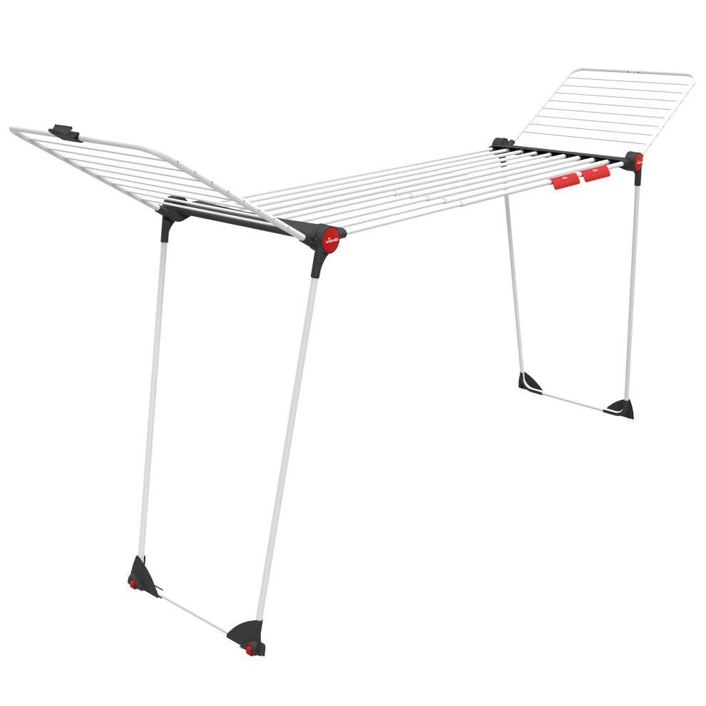 Vileda Infinity Flex Plus Extendable Clothes Airer, Indoor Clothes Drying Rack with upto 30m Drying Space, With Two Additional Sock Hangers, Holds