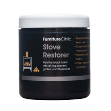 Furniture Clinic Stove Restorer - Restores The Natural Matt Black Colour on Log Burners, Grates, & Fireplaces. Works Like a Polish - 250ml