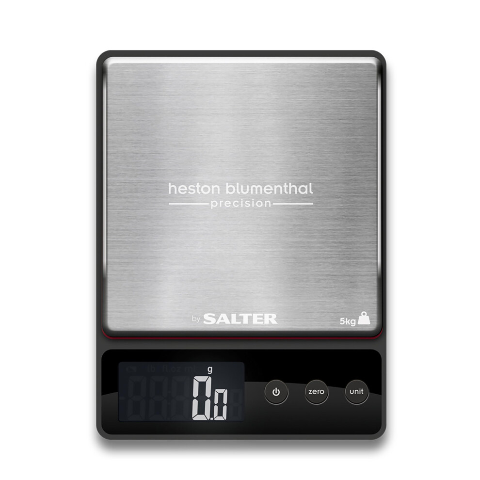 Salter Blumenthal Precision by Salter 1140A HBBKDR Digital Kitchen Scales - Premium Compact Baking/Cooking Scale, For Weighing Food/Coffee and Liquid,