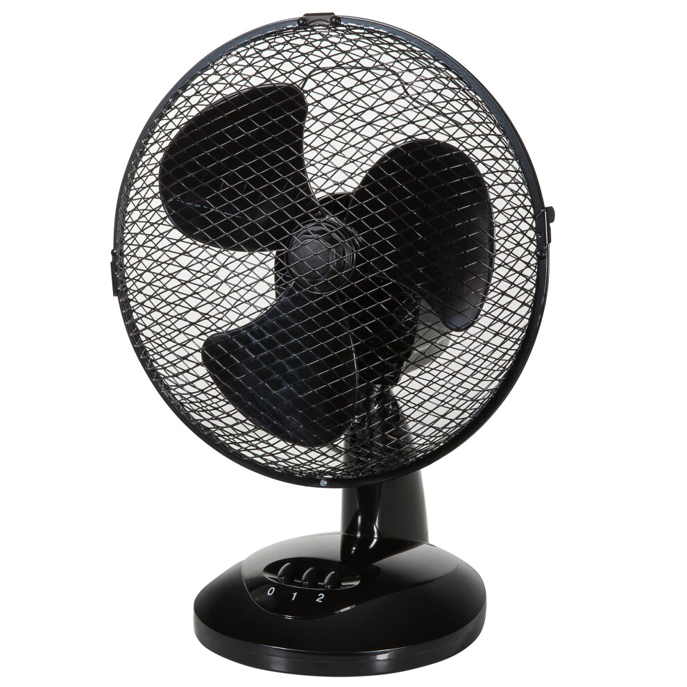 New Zanussi 9" Inch, Portable Desk Fan, 2 Speed Settings, Wide-Angled Oscillation, Quiet Operation, Perfect For Bedroom Or Office, - Black Znpdf0921b