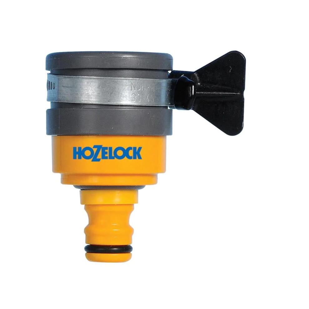 HOZELOCK - Indoor Tap Connector Round ? 20mm -24mm : For Modern Threadless Kitchen Taps, Adjustable Stainless Steel Collar, Easy and Tight Connection,