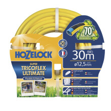 HOZELOCK - Ultimate Hose 12.5mm x 30m, Up To 70% Recycled PVC, Ultra-Light and Flexible, Re-Enforced PVC Layering, Anti-Twist and Anti-Crush