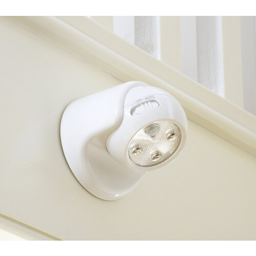 Auraglow Battery Operated Motion Activated PIR Sensor Removable Cordless LED Security Light (White, without Batteries)