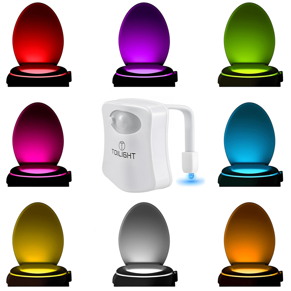 Toilight The Original Toilet Bowl Night Light. Motion Sensor Fun & Cool Bathroom Accessory. Home Gadget For Men, Women. Gifts For Men Dads Fathers Day