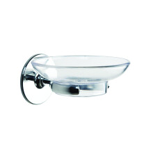 Croydex Chrome Duo Fix Glue or Screw Fix Slim Design Soap Dish
