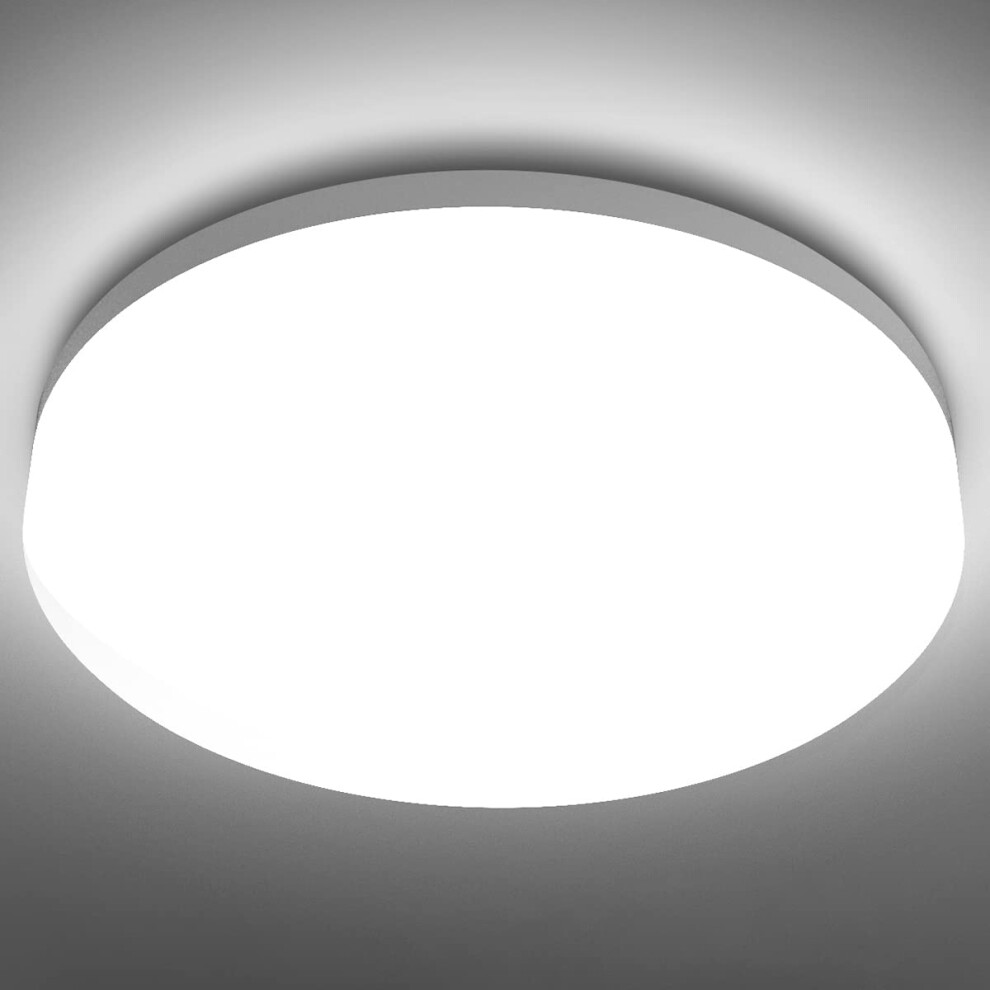 Lepro Bathroom Light, 15W 1500lm Ceiling Lights, 100W Equivalent, Waterproof IP54, Small, Dome, Modern, Flush Ceiling Light for Kitchen, Bulkhead,