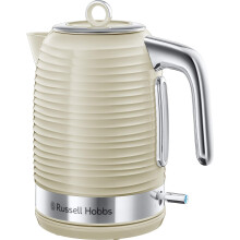 Russell Hobbs Inspire Electric 1.7L Cordless Kettle (Fast Boil 3KW, Cream premium textured plastic, high gloss finish, Removable washable anti-scale