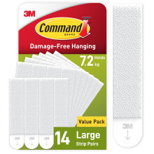 Command Picture Hanging Strips, Value Pack - 14 x 2 Large Adhesive Strips - For Pictures, Frames, Mirrors, Wall d?cor - Damage Free Hanging