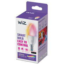 WiZ Smart Colour & White Candle Light Bulb, E14 Small 40W, Smart LED Connected WiFi Works with Alexa, Google Assistant & HomeKit, App Control for