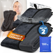 MAGIC WIPE XXL Bath Drying Cloth - 2 Pack 40x60 cm Microfibre, Streak & Lint Free Towel for Bath, Car | Code: Bathroom Drying Cloth (40x60cm)