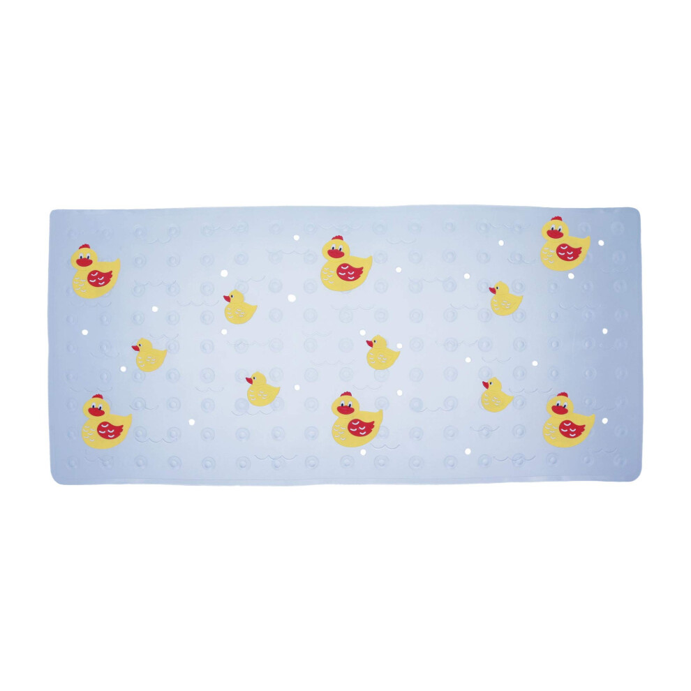 Aztex Non-Slip Ducky Design Bath Mat For Kids & Toddlers, Suction Cups, Pvc, 72Cm X 35Cm
