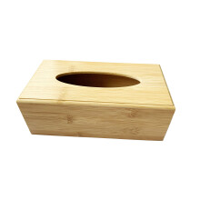 Natural Bamboo Wooden Tissue Dispenser Box Rectangle Tissue Holder Standard Tissue Box Cover - Large Wipe Dispenser Wet Wipe Case Baby Wipe Holder -