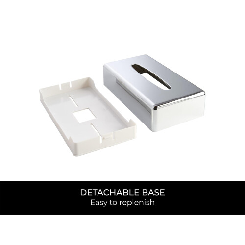 Corby Devon Chrome Rectangle Tissue Box Cover 2