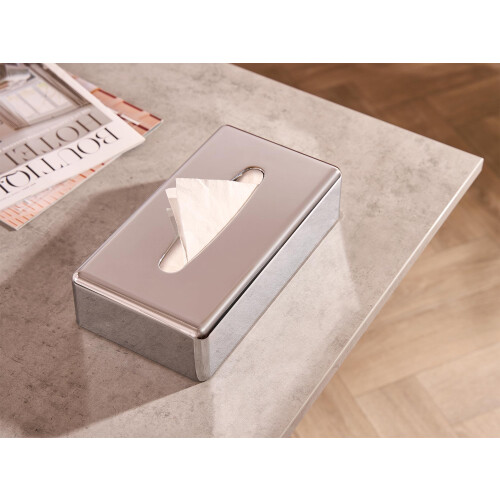 Corby Devon Chrome Rectangle Tissue Box Cover 1
