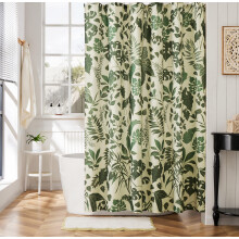 Ohocut Boho Shower Curtain Cute Floral Green Foliage Shower Curtains for Bathroom Allover Jungle Tropical Leaves Plant Shower Curtain Waterproof