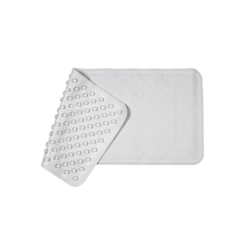 Croydex Rubagrip Bath Mat - Non Slip Anti Mould Mat for Inside Bath or Shower, Natural Rubber, Easy to Clean, Anti-Bacterial, Secure Grip Suction