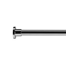 Croydex Premium Shower Curtain Pole with Classic Round Wall Brackets, Stainless Steel Shower Curtain Rail, Maximum Length 2000mm, 25mm Diameter Shower