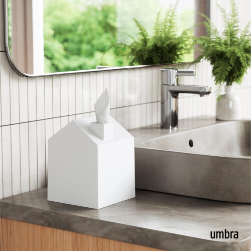 Umbra Umbra Casa Tissue Box Cover, White 1