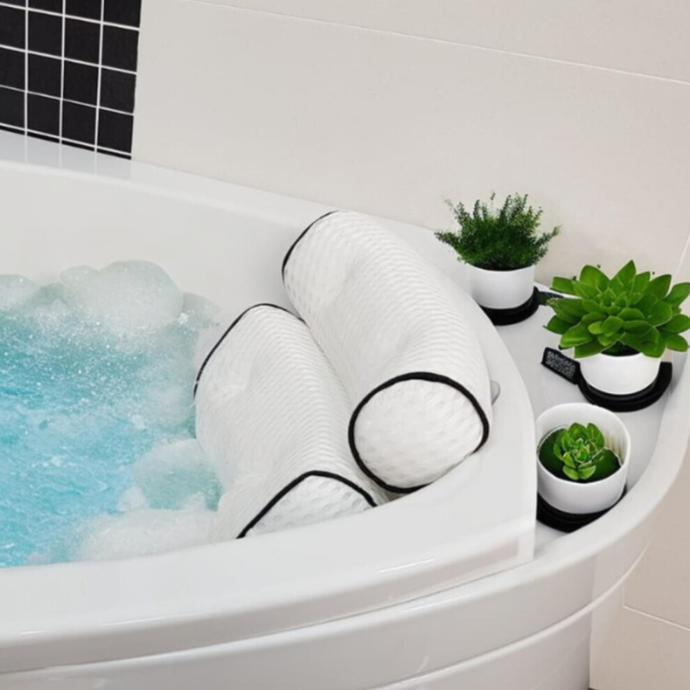 Simply Serene Every Moment Matters Luxury Bath Tub Pillows For Head & Neck - Spa-Quality Cushion For Relaxation - Bathroom Accessory & Gifts Light