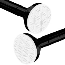 wintfarm Extendable Shower Curtain Poles 48-200 cm,No Drill Tension Rod Adjustable Shower Curtain Rail,Non-Slip,Never Rust,304 Stainless Steel,for