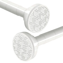 wintfarm Extendable Shower Curtain Poles 48-200 cm,No Drill Tension Rod Adjustable Shower Curtain Rail,Non-Slip,Never Rust,304 Stainless Steel,for