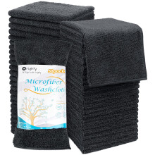 Orighty Microfibre Washcloths Towels Set 50 Pack, Highly Absorbent and Super Soft Fingertip Towels, Multi-Purpose Wash Cloths for Bathroom, Hotel,