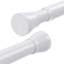 Shower Curtain Rail Extendable Curtain Poles 75-160cm Tension Rods for Curtains Extendable Shower Curtain Rod Telescopic Curtain Pole Spring Rod No