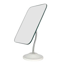YEAKE Adjustable Flexible Gooseneck Makeup Mirror,360?Rotation Folding Portable Desk Vanity Mirror with Stand Shower Shaving Cosmetic Mirror Square