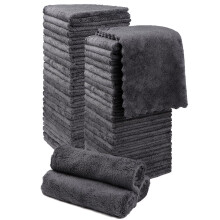 Orighty Ultra Soft Washcloths 48 Pack, Premium Microfiber Towel Sets 12 x 12 inches, Absorbent and Quick Drying Coral Velvet Washcloth, Multi-Purpose