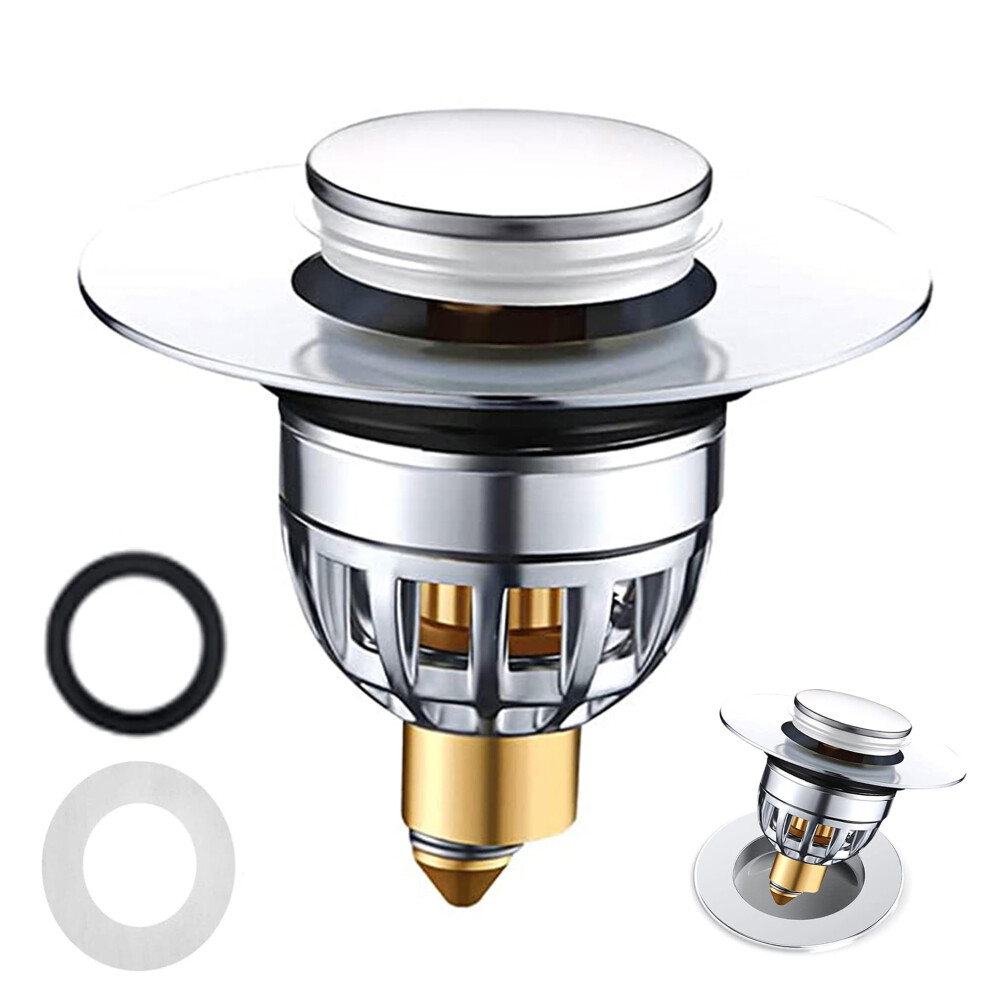 Yoxitixoy Sink Plug?Universal Bathroom Pop Up Wash Basin Plug Replacement Stainless Steel Strainer?Pop Up Sink Plugs ?34Mm-42Mm Drain Stoppers?For 5051220349832