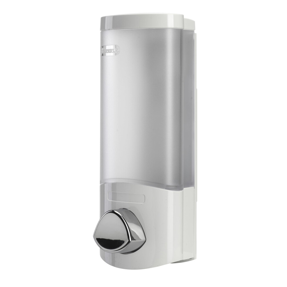Croydex Wall Mounted Soap Dispenser - Eliminates Shower Clutter, Easy to Refill and Has a Pre-Measured Pump for Your Shower Gel, Shampoo and
