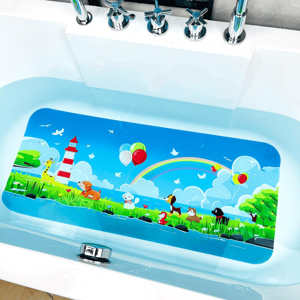 Beehomee Non Slip Bath Mat For Tub,Cartoon Slip-Resistant Mat For Kids Bath Tub - Anti-Slip Bathtub Mat - Non-Slip Shower Floor Mat For Toddlers And Baby Bath