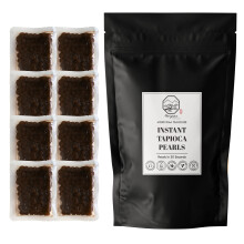 Instant Tapioca Pearls Boba Balls coated with Brown Sugar | 8 Packs (each 50g) | For Bubble Tea, Pudding, Milkshake, Frappe and Bakery | No