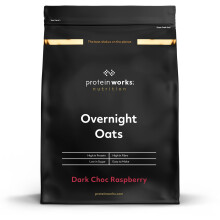 Protein Works - Overnight Oats | High Protein Breakfast | Low Sugar Snack | Low GI Oats | Dark Choc Raspberry | 1 Kg