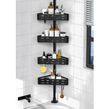 Kegii Telescopic Shower Caddy Corner - Shower Shelf Black Shower Corner Caddy Bathroom Shower Storage Telescopic Bathroom Corner Shelf