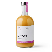 Gimber Organic Tropical Fruits with Ginger Shot, 700 ml, Non-Alcoholic, 100% Organic, Moderately Sweet, Adult, Bottle