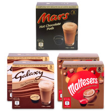 40 Dolce Gusto Compatible Hot Chocolate Pods - 2x Galaxy, 2x Maltesers, 1x Mars - 40 Drinks (8 Pods x 5 Packs)
