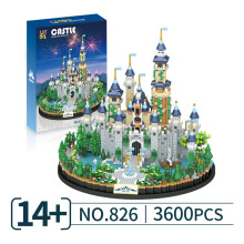 (Mit original box)3600 stücke Cartoon Traum Geschichte Prinzessin Schloss Architektur Bausteine